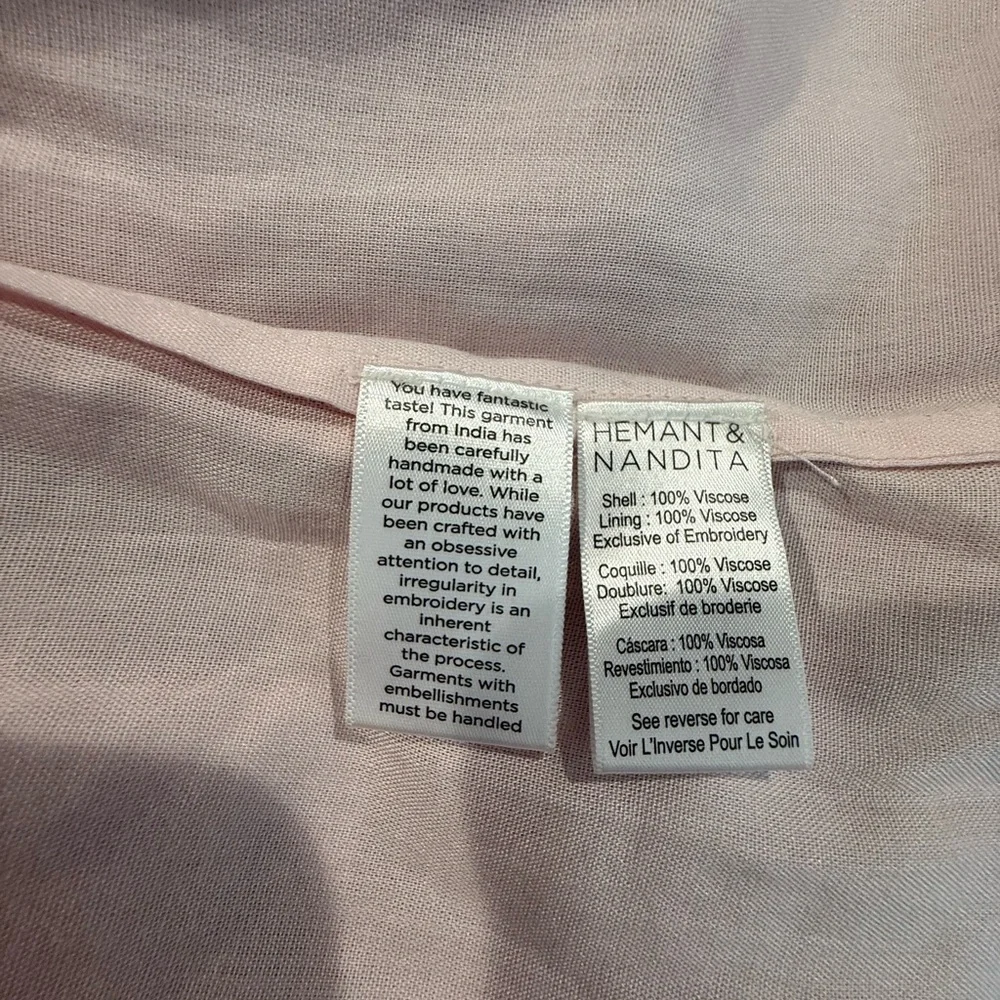Hemant & Nandita Suki Plunging Mini Dress Size Medium - Picture 12 of 12